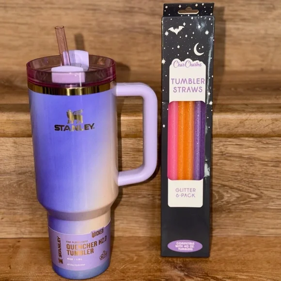 Stanley x Wicked 40oz FlowState Quencher Tumbler w straw set  BRAND NEW - Picture 3 of 5